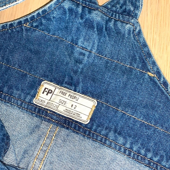 Free People Denim Overall Dress Size 2 - Picture 5 of 6